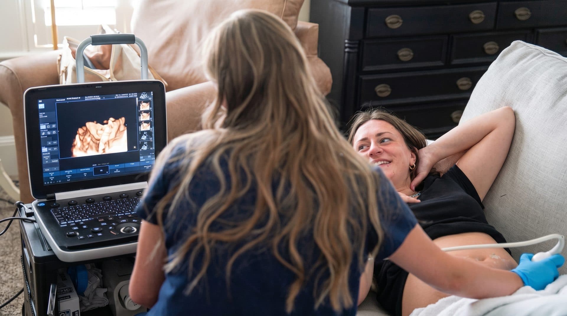 In-home 3D ultrasound session - mobile 4D ultrasound near me in Davis County Utah