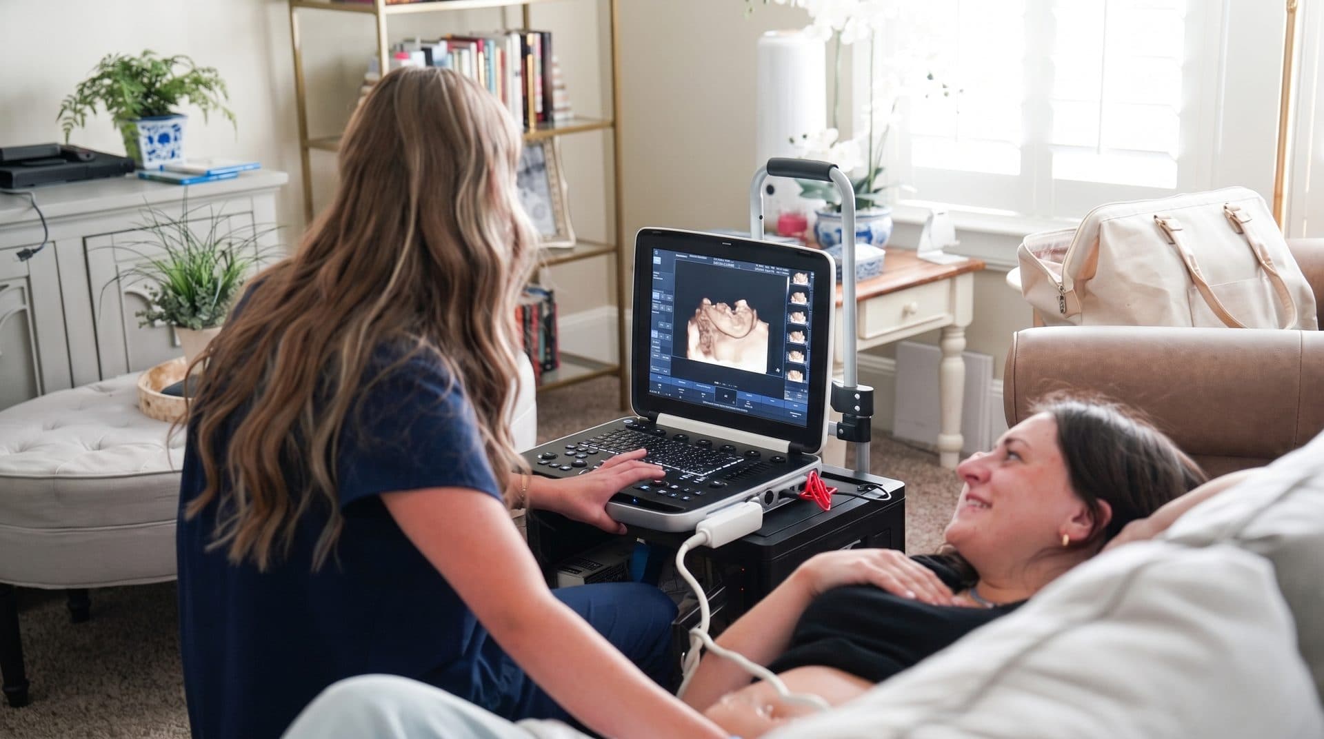 4D ultrasound baby face on screen - mobile 3D ultrasound near me Layton Utah